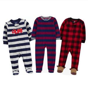 NWT: Set of 3 Carter's Fleece Footies, 18/24 months